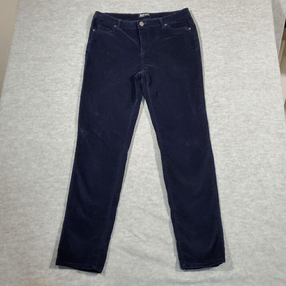 Buffalo Jeans Womens 12x32 Blue Velvet Stretch Marvel Mid Rise Skinny Leg Preppy